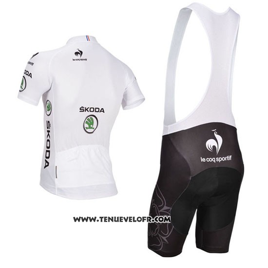 2014 Maillot Ciclismo Tour DE France Blanc Manches Courtes et Cuissard